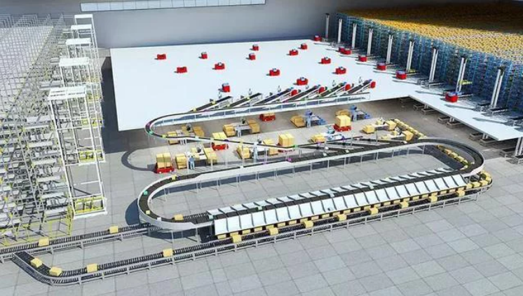 物流自動分揀系統(tǒng)場景圖